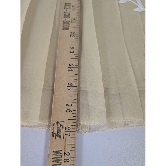 Robert Rodriguez Tan Midi Skirt with White Floral Detail - Picture 10 of 11
